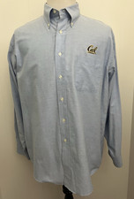Lands' End Men's Size 17 x 35 Long Sleeve Button Down Shirt Cal Golden Bears