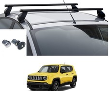 BARRE PORTATUTTO ACCIAIO PER JEEP RENEGADE NO RAILS ANNO 2017 CON 2 SERRATURE