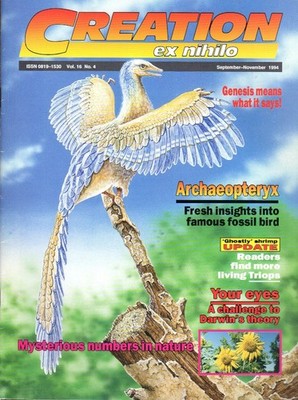 Creation Ex Nihilo Vol 16 No 4, Sep 1994 Archaeopteryx David Menton Ken Ham