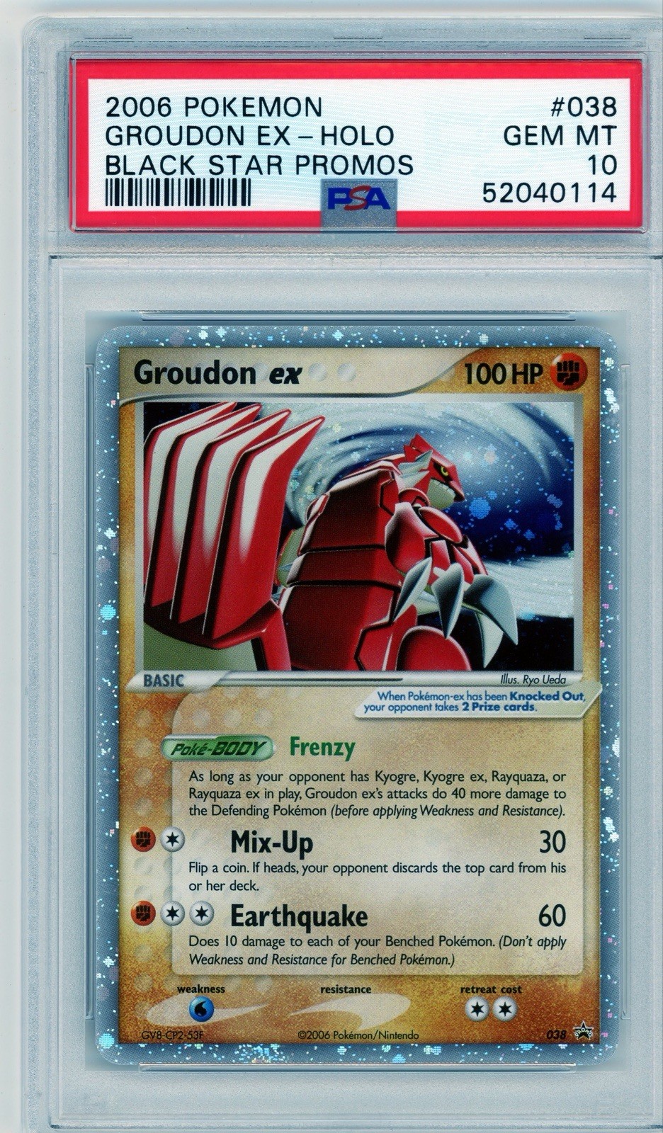 2006 Pokemon Groudon ex Black Star Ultra Rare Promo #038 PSA 10 Gem Mint