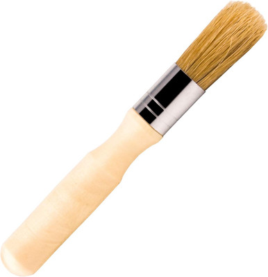 Glue Brush for Bookbinding,  Natural Bristle Wood Handle round Wax Paint Small B