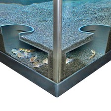 Aquarium Underground Two Hole Corner Cave  Viewing Fish  Shrimp Tunnel  Fi...