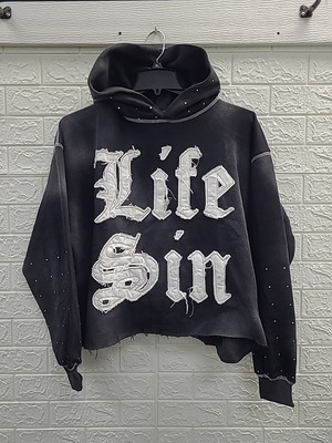 New Life of Sin Long Sleeve Pullover Mafia Black Hoodie Size