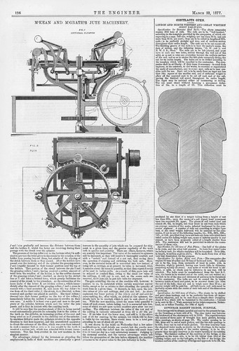 McKEAN & McGRATH'S Jute Machinery Antique Engineering Print 1877