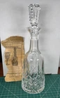 Vintage Waterford Crystal Lismore Tall Heavy Decanter With Cut Stopper 13.5"