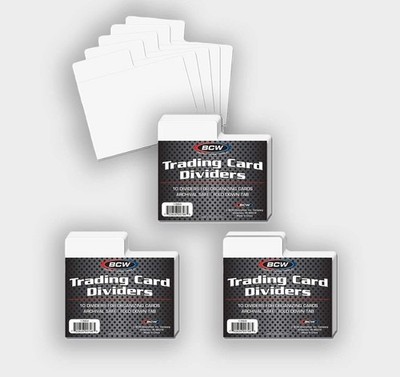 Horizontal Trading Card Dividers - 30 ct | Archival Quality, Write-On Index T...