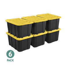Sterilite Large Storage Bin, 27 Gallon Durable Plastic Storage Tote, 6 Pack