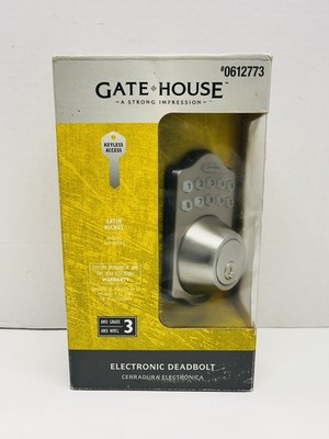 Gatehouse Keyless Access Satin Nickel Electronic Deadbolt Unopened In Box New