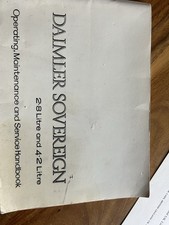 Daimler Sovereign Owners Handbook And Gearbox Manual