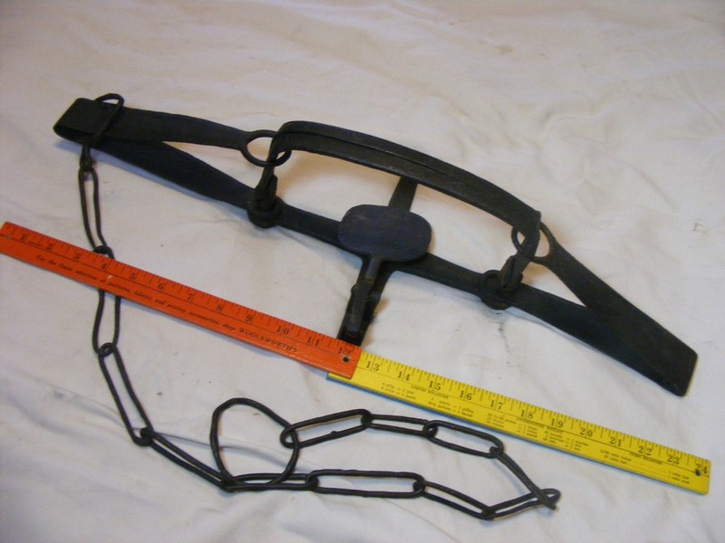 Large  Antique Iron Blacksmith Hand Forged  Animal Trap