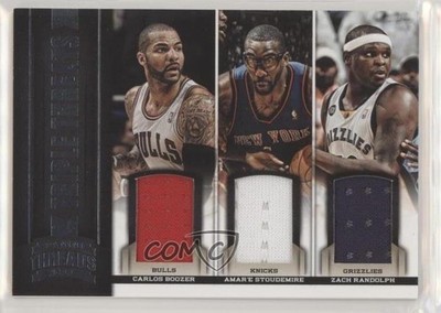 2012 Threads Triple Threats Materials Carlos Boozer Amare Stoudemire Amar'e 0q0