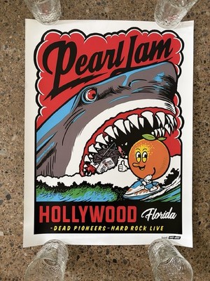 Pearl Jam Poster Hollywood FL Hard Rock Live Show SE 4/24/2025 Ames Bros