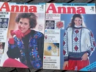 2 Anna Magazines Christmas Designs Knitting, Crochet, Sewing, Embroidery Decs.