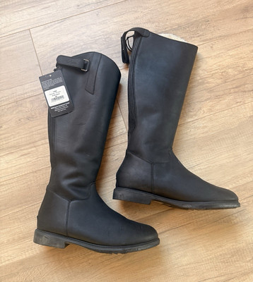 HKM Flex Country Reitstiefel Leder schwarz Unisex Gr. 46 mit Reißverschluss