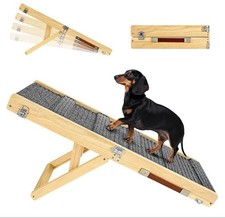 Dog Ramp for Couch or Bed Foldable Small Dog 33lb Max Adjustable  Portable New