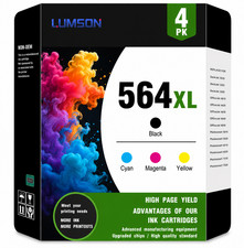 564XL Ink Cartridge Replacement 4-Pack for HP 3520 5520 5511 4620 Printers