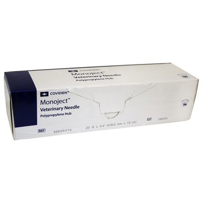 Monoject Needle, Polypropylene Hub, 20 g x 3/4''