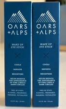 Oars + Alps Wake Up Eye Stick Serum Cools Depuffs Brightens (2) 1 oz Total NIB