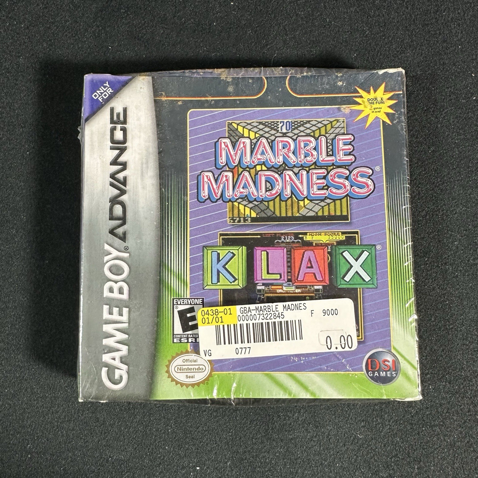 NEW SEALED Marble Madness Klax Nintendo Game Boy Advance GBA Box 2 in 1 Game