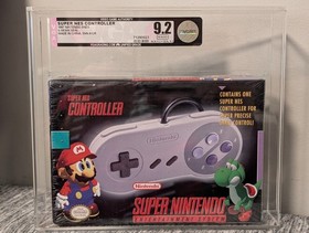 Original Super Nintendo SNES Controller Sealed New VGA 9.2 Graded 