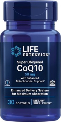 LIFE EXTENSION SUPER UBIQUINOL COQ10 Herz 50mg  30 Weichkapseln SUPER PREIS