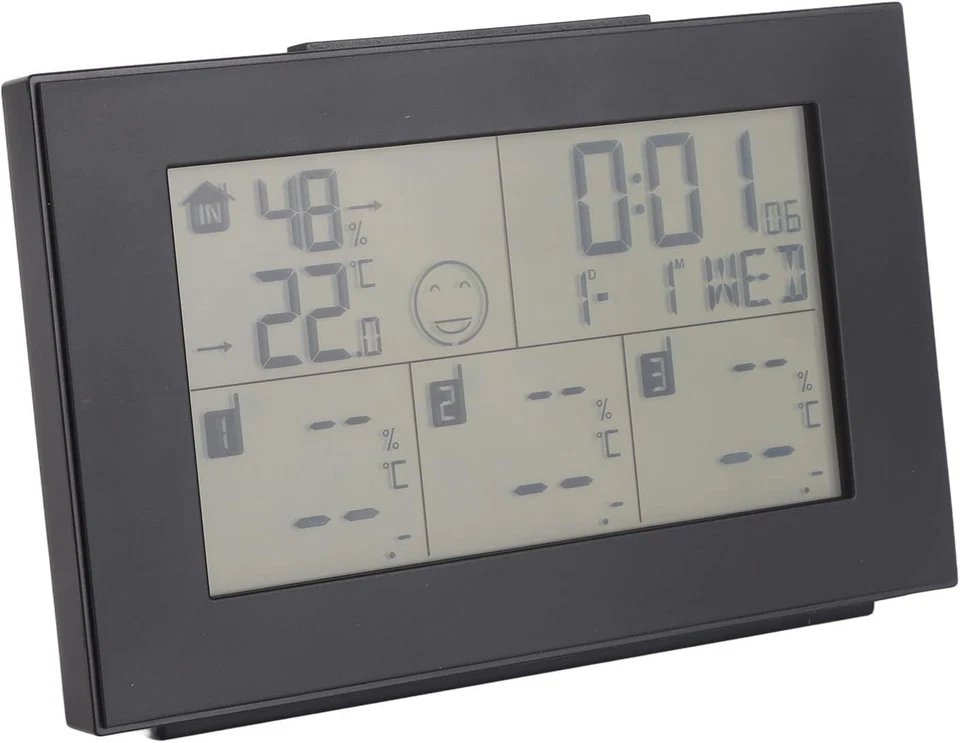 Wetterstation Digital Funk Thermometer Hygrometer mit 3 Innen Außen Sensor DHL - Bild 3 von 4