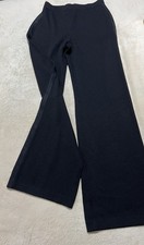 St John Evening Silky Trim Knit Black Pants Size 6
