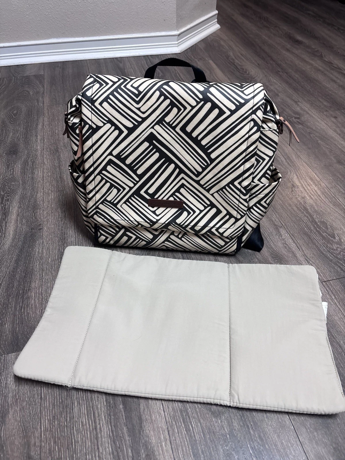 Petunia Pickle Bottom Geometric Backpack Diaper Bag w/ Changing Pad