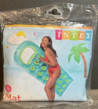 INTEX  Intex Teal Blue 18 Pocket Suntanner Pool Mat NEW Vacation 74