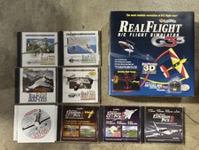 RealFlight RC Flight Simulator Lot of 9 CDs G2 G3 Expansions , Interlink Contro