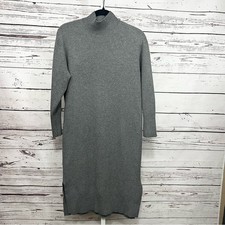 A New Day Heather Gray Mock Turtleneck Sweater Dress Small