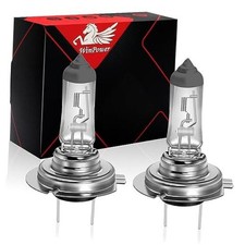 Halogen Headlight Bulb, Super Bright Warm White 55W 4300K High Low Beam Fog H7