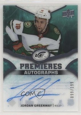 2018 Upper Deck Ice Premieres 99/199 Jordan Greenway #IPA-JG Rookie Auto RC 1ic