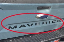 TAILGATE INSERTS LETTERS FOR 2022-2024 MAVERICK REAR RAISED EMBLEMS GLOSS BLACK