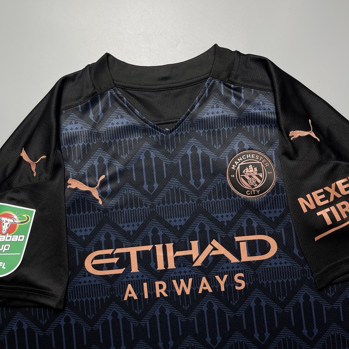 MANCHESTER CITY PUMA 2020/2021 SOCCER AWAY JERSEY #10 AGUERO SIZE