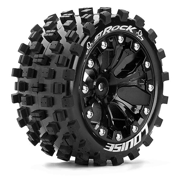 Louise RC ST-Rock 1/10 Soft 0 ET EP Stampede 2WD Wheels & Tyres (Pair)