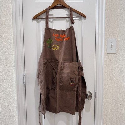 Vintage Grakers Les Gray Chili King Apron Embroidered Texas BBQ Armadillo USA