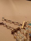 Vintage Graduated Iridescent Three Strand Champagne Bicone Crystal Bead Necklace — photo 5