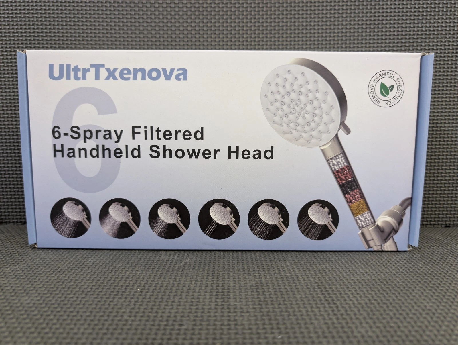 UltrTXenova 6-Spray Filtered Handheld Shower Head