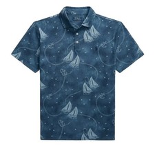 Polo Ralph Lauren Polo Shirt Sailing Yacht Boat Indigo Mens XLT NWT 138