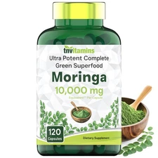 Rosabella Moringa Powder Capsule 10000 of Pure Nutrient-Rich Moringa 120 Capsule