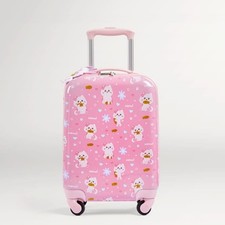 Travel Shop Kids Hard Shell Suitcase, 24 L,4 Spinning Wheels,32x20x 48cm(pink)