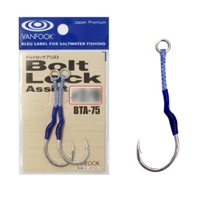 JAPAN VANFOOK BTA-75 Single Assist Hook Bolt Lock Jigging Hooks Big Game Fishing
