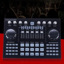 Audio Mixer Sound Board Console with 27 Sound Effects, USB Bluetooth Input