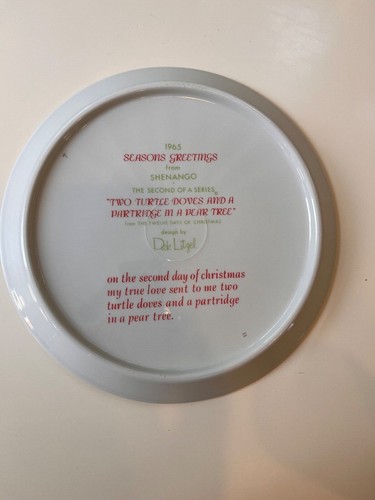 Vintage Shenango Holiday 12 Days of Christmas Plates Dick Litzel 1960s-1970s - Picture 4 of 49