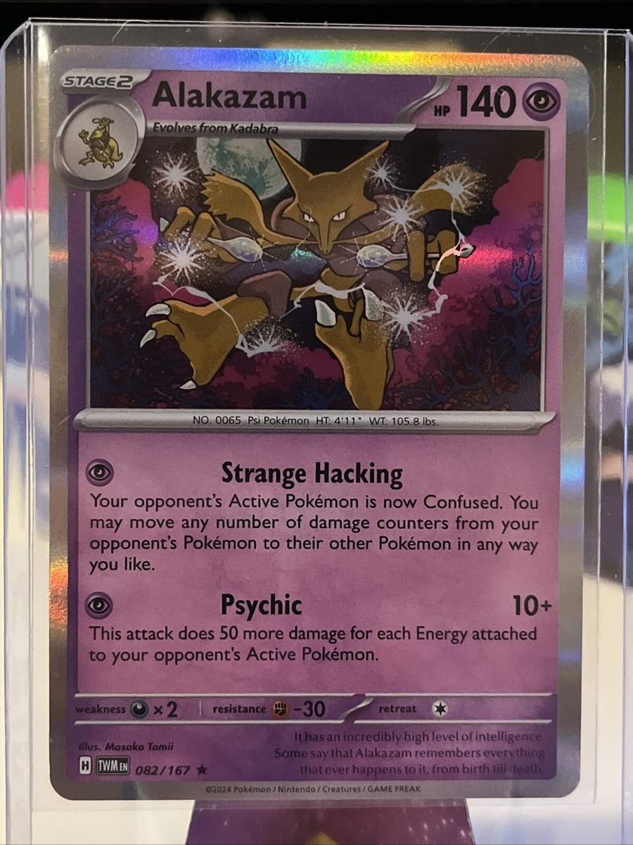 Pokemon - Alakazam - 082/167 - Holo Rare- Twilight Masquerade - NM