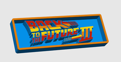 Zurück in die Zukunft 3 - 3D gedrucktes Film Logo Schild/Plakette