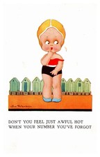 Vera Paterson Little Girl Bathing Suit Cap at Changing Rooms 185 Postcard S12