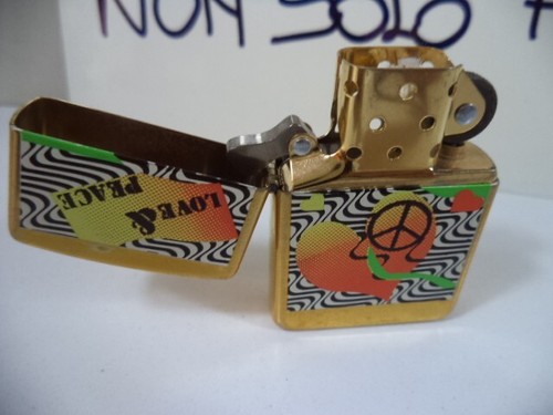 zippo lighter PEACE COLOR COLLECTION SERIES BRASS NUOVO ANNO 1995 4 PIECES - Imagen 7 de 17