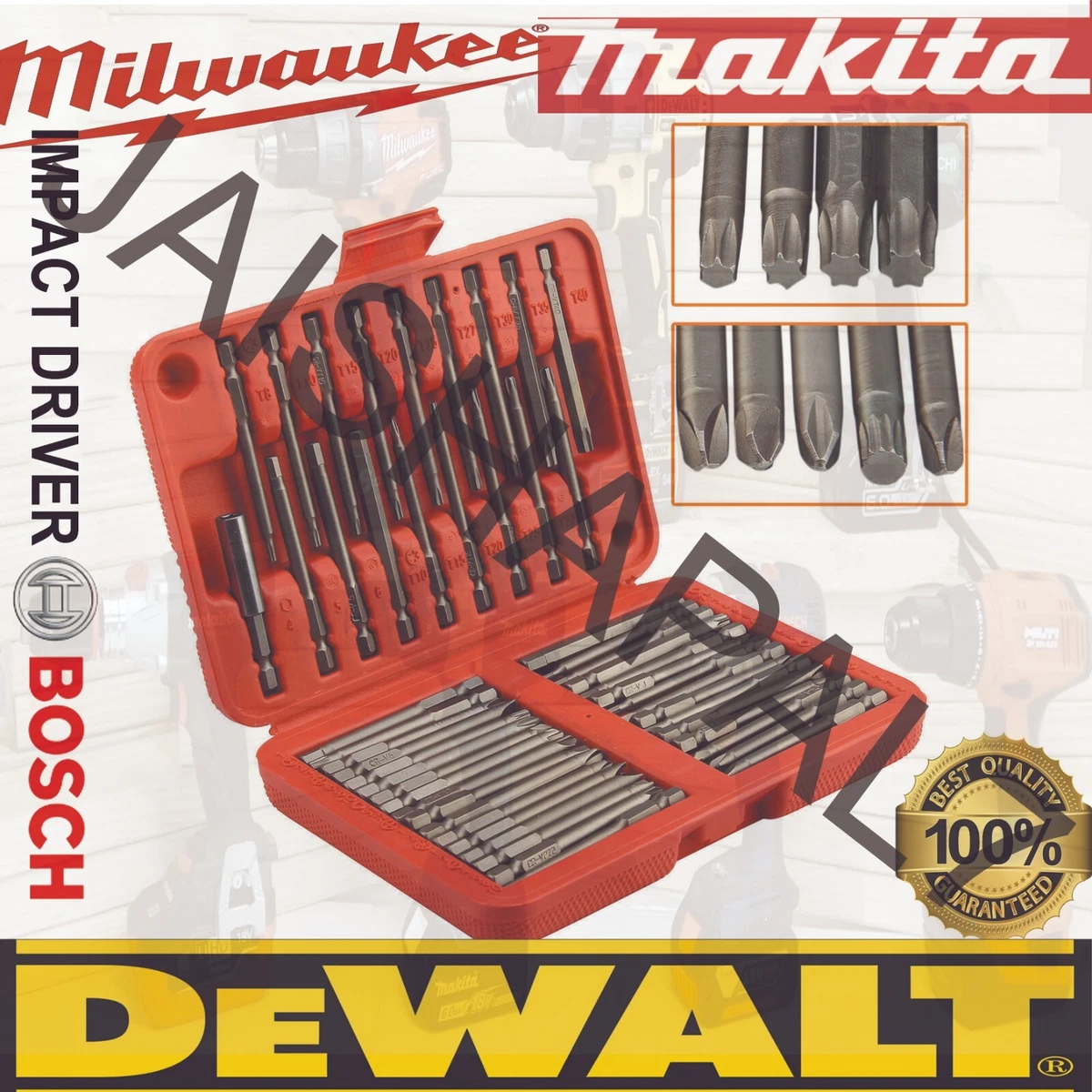 MAKITA IMPACT 50Pc Extra Long Security Bits fits Makita Dewalt